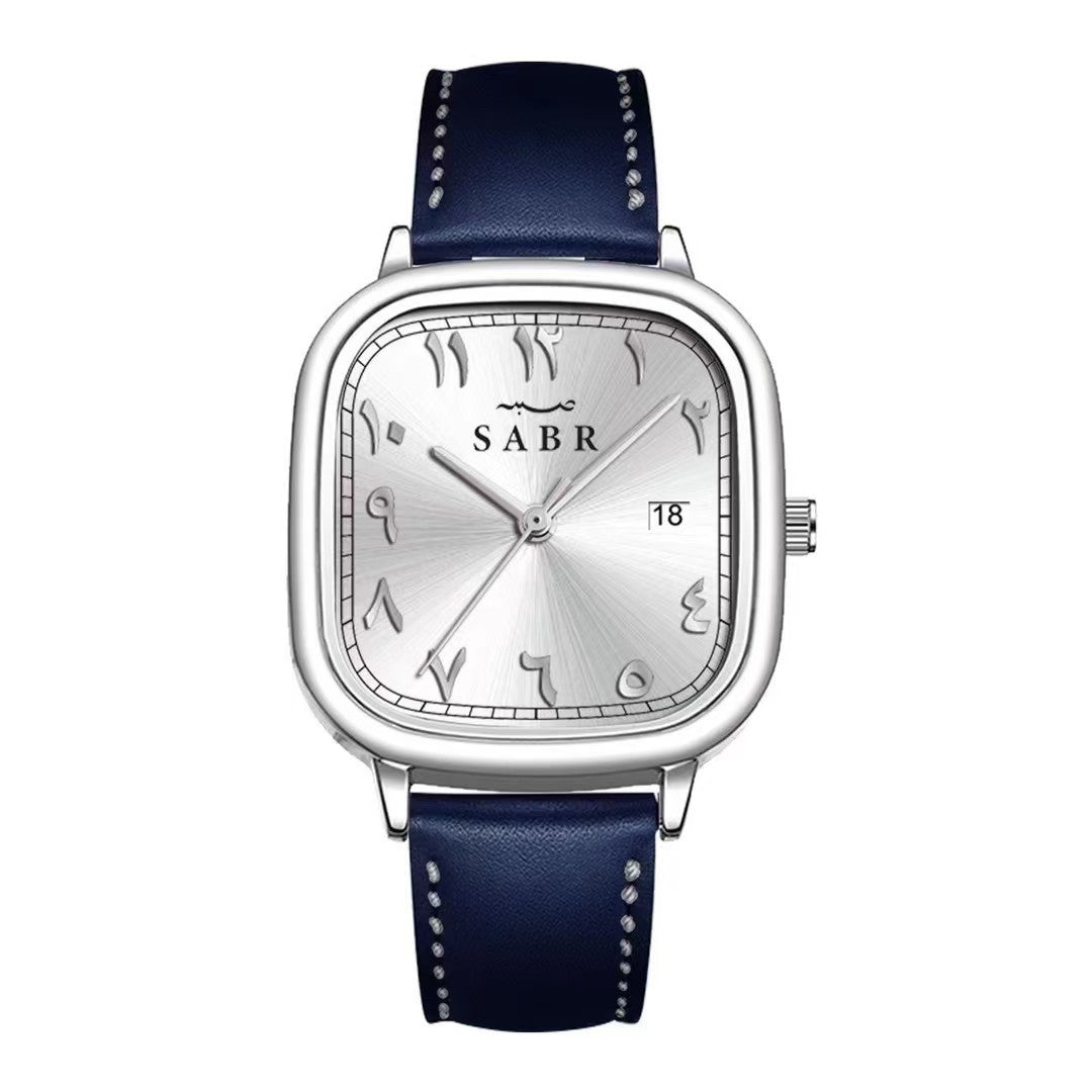 The Sabr Cushion Classic – Leather arabic dial watch Edition